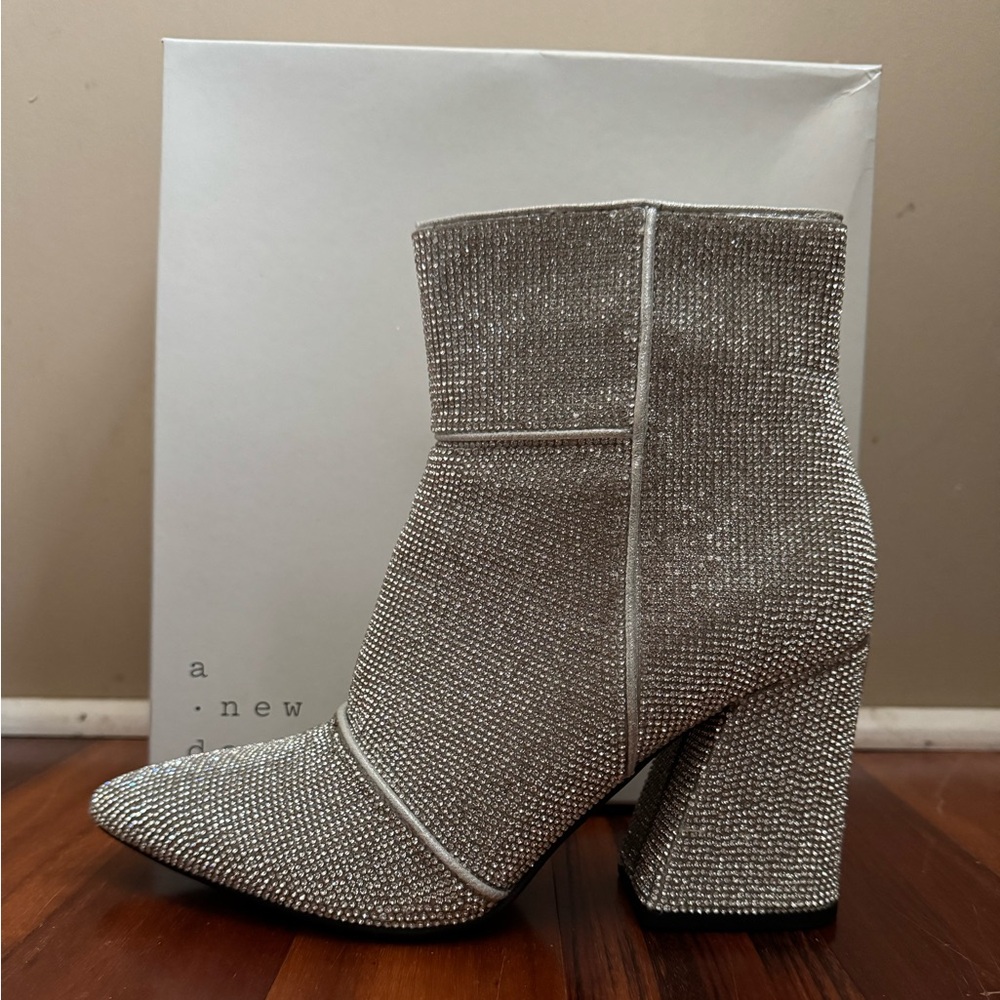 Silver Rhinestone Boots